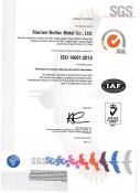 ISO 14001 certificate of Xiamen Boltec